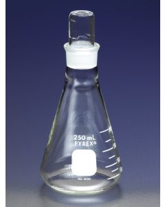 Corning PYREX Narrow Mouth Erlenmeyer Flask with Standard Taper Stopper; 10098D; 5020-125